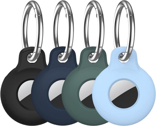 4 Pack Airtag Holder Compatible with Airtag, VAGAWEI Airtag GPS Tracker with Keychain Cover, Multi-Color Protective Silicone Airtag Case Key Ring for Kids, Wallet, Dog Collar, Luggage, Keys and More  VAGAWEI   