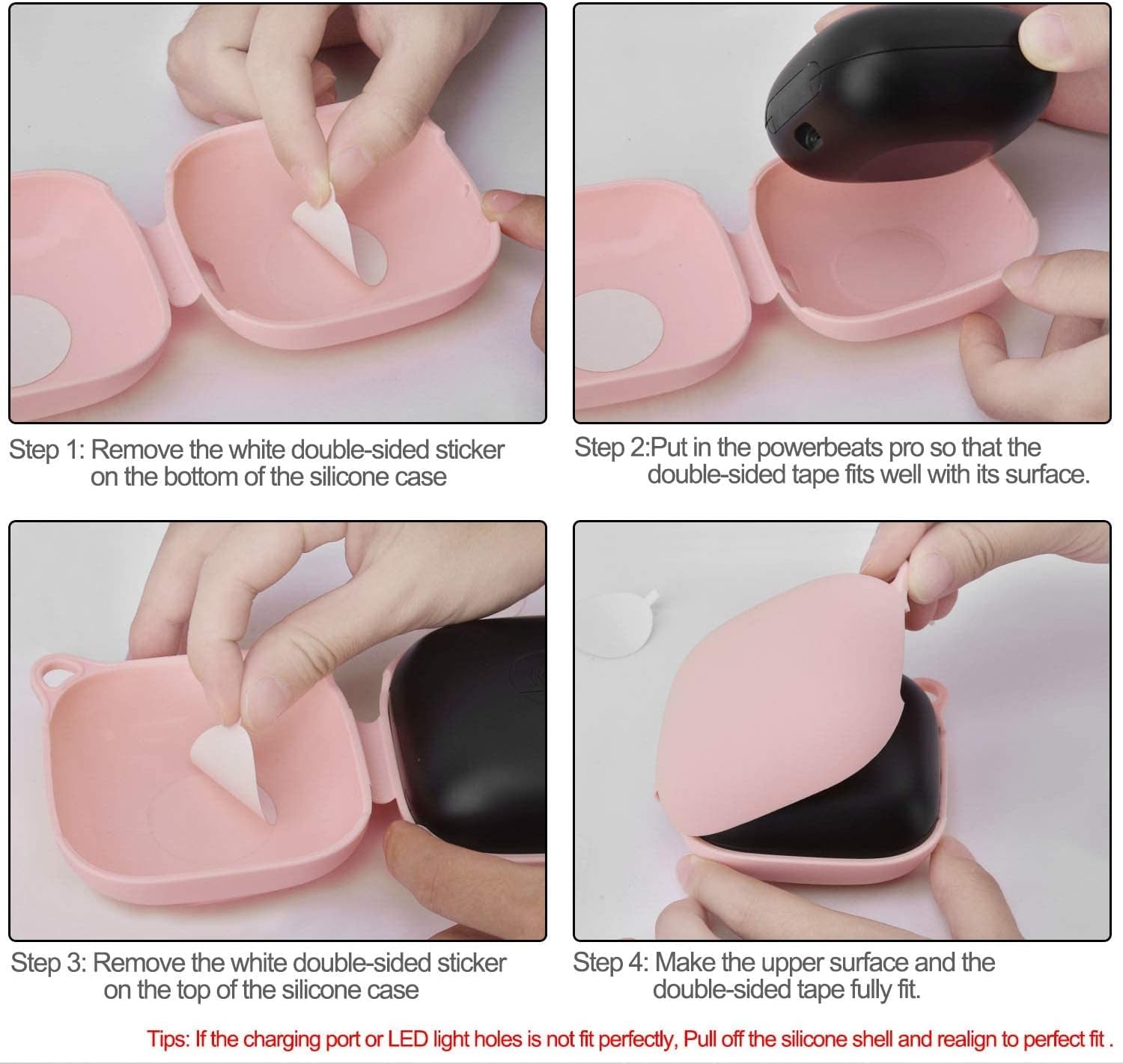 TOROTOP Case Compatible for Powerbeats Pro Case Cover,Anti-Lost & Shockproof Easy Carrying Silicone Case Accessories with Keychain and Soft Portable Storage Travel Carrying Case(Navy Blue)  TOROTOP   