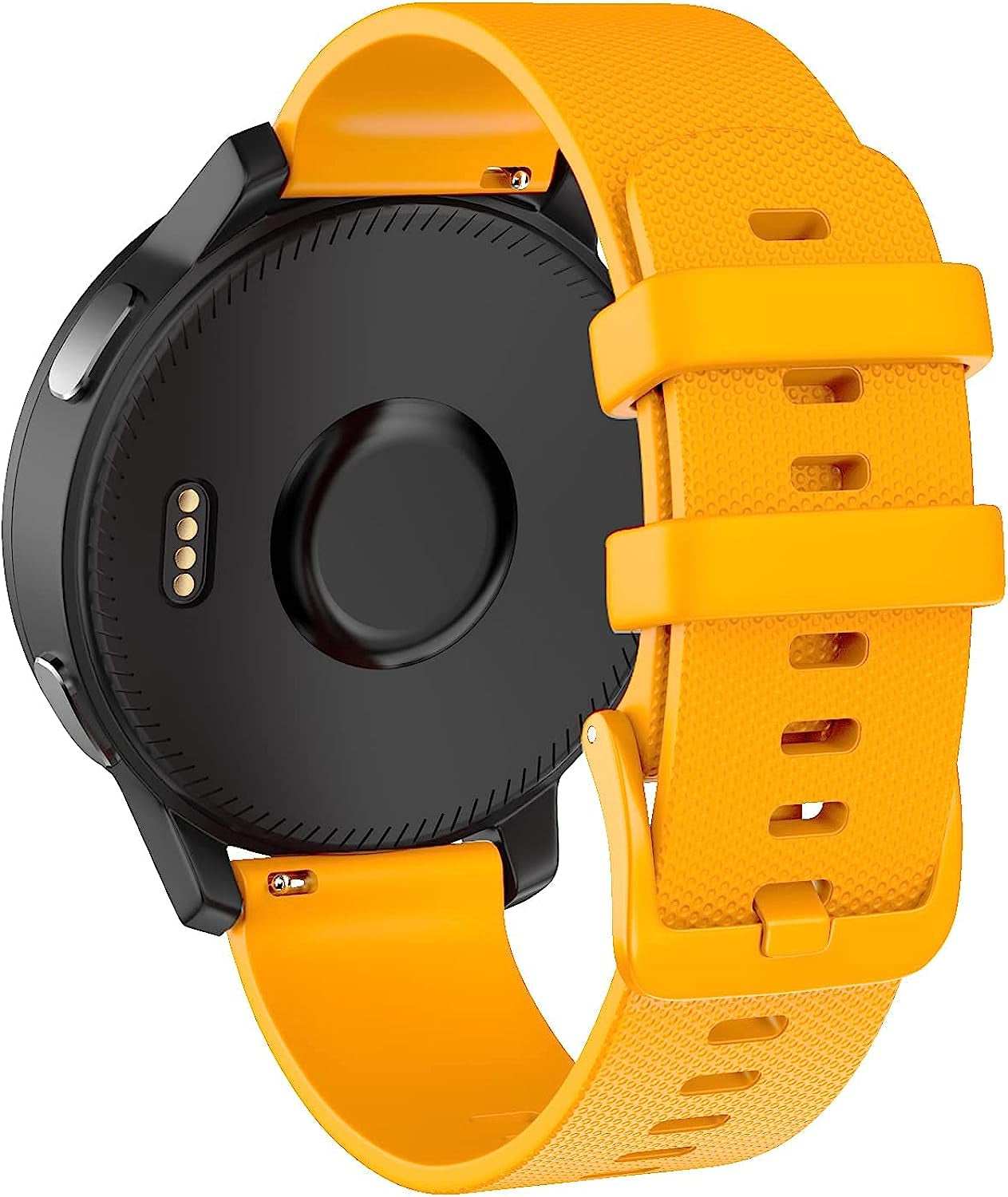 OVERSTEP Vivoactive 4 Watch Band, 22Mm Soft Silicone Bands for Garmin Darth Vader/First Avenger/Polar Vantage M/Samsung Galaxy Watch 3 45Mm/Galaxy Watch 46Mm/Gear S3 Frontier/Gear S3 Classic  OVERSTEP Orange  