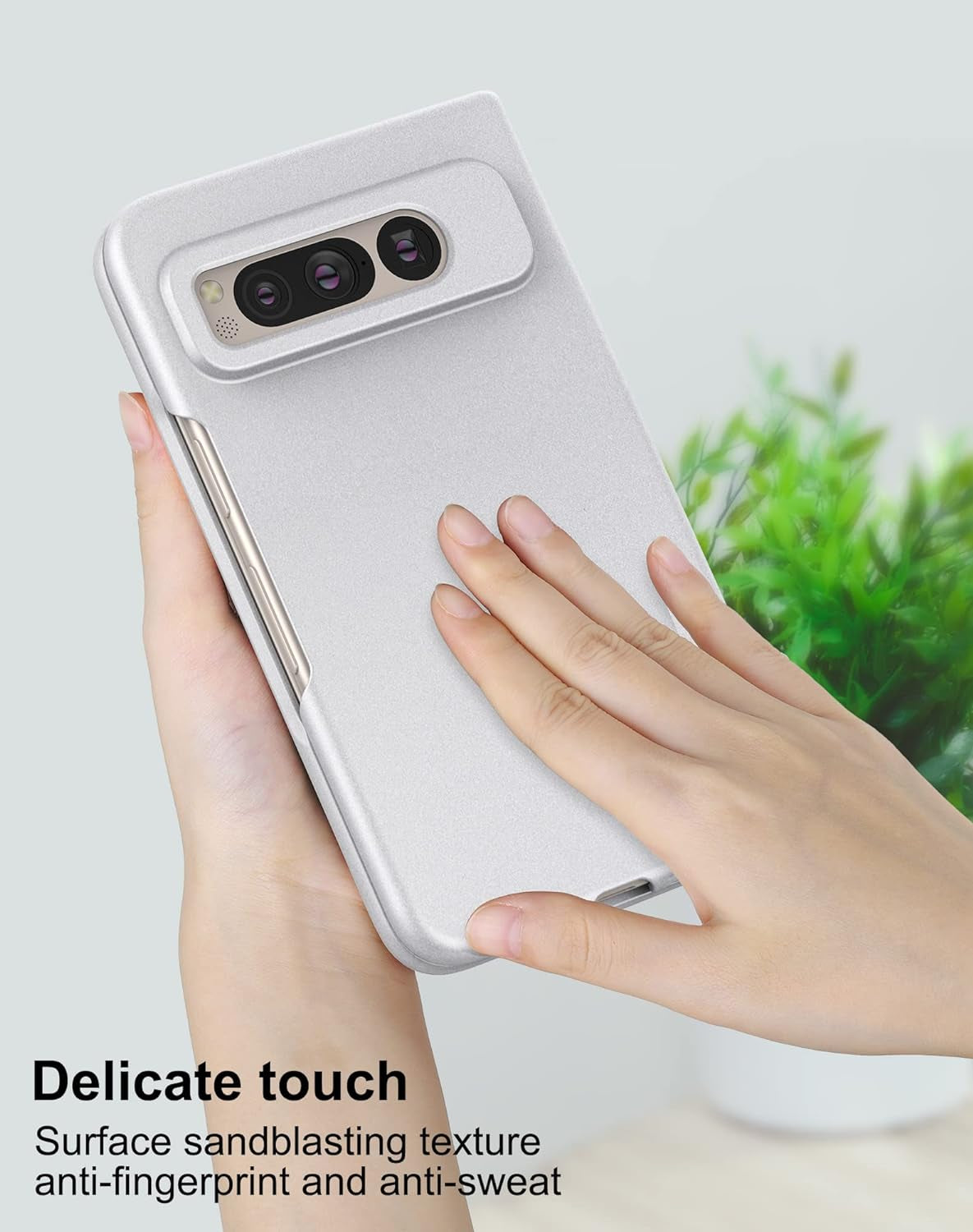 Eastcoo Slim Fit Case for Google Pixel Fold 2023, [Hard PC Back] [Frosted Feel] [Wireless Charging Support] Lightweight Shockproof Case Cover for Google Pixel Fold 5G, Silver  Eastcoo   