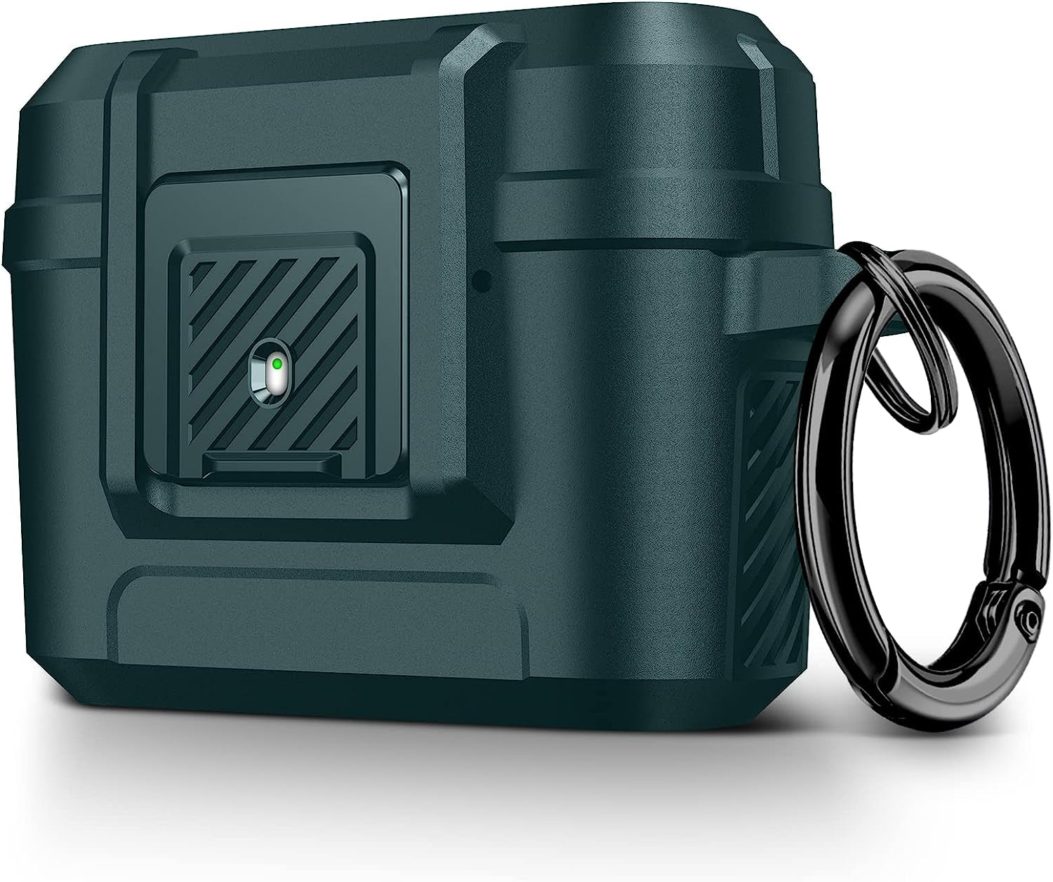 Youtec for Airpods Pro Case Cover for Men with Lock, Military Armor Series Full-Body Airpod Pro Case with Keychain Cool Air Pod Pro Shockproof Protective Case for Airpods Pro 2019,Black  Youtec green  