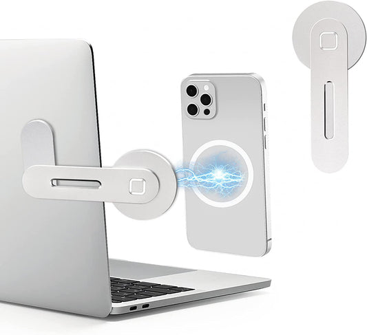 Cham-X Magnetic Phone Holder for Laptop, Adjustable and Foldable Computer or Car Monitor Side Mount, Portable Magsafe Bracket Compatible with Iphone 14/13/12 Series  Cham-X   