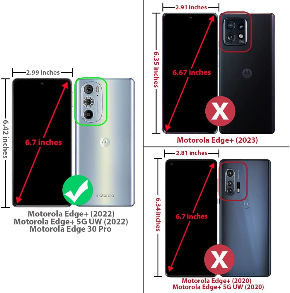 TJS for Motorola Moto Edge plus 2022 / Moto Edge+ 5G UW 2022 / XT2201 / Edge 30 Pro Case with Tempered Glass Screen Protector Metal Ring Kickstand Magnetic Support Protection Phone Case (Light Blue)  TJS   