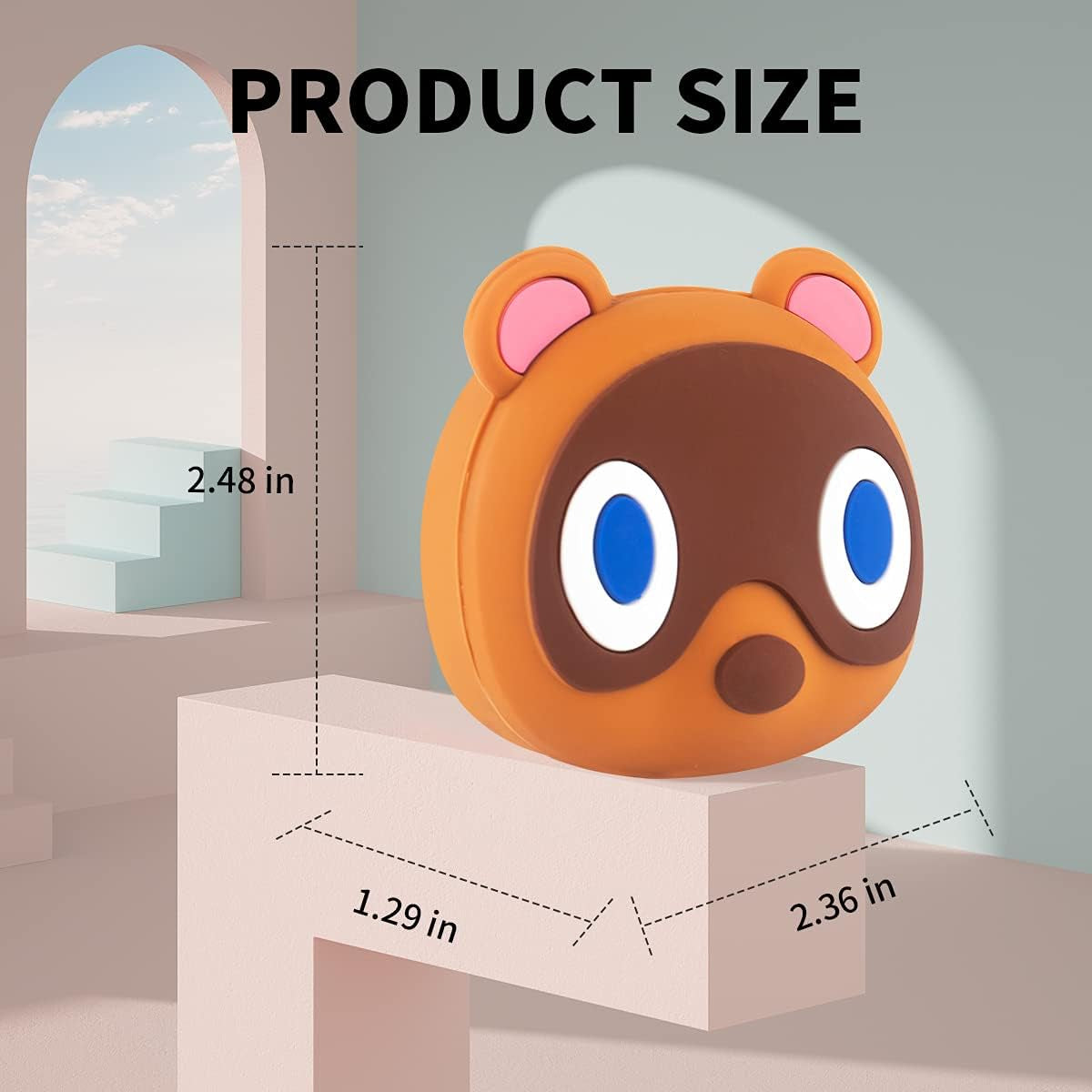 [2 Pack] TOLUOHU Compatible with Samsung Galaxy Buds 2Pro(2022)/Galaxy Buds 2/Galaxy Buds Pro/Galaxy Buds Live Case, 3D Cute Cartoon Soft Silicone for Girls Boys Kids Teens Women(Kirby+Brown Raccoon)  TOLUOHU   