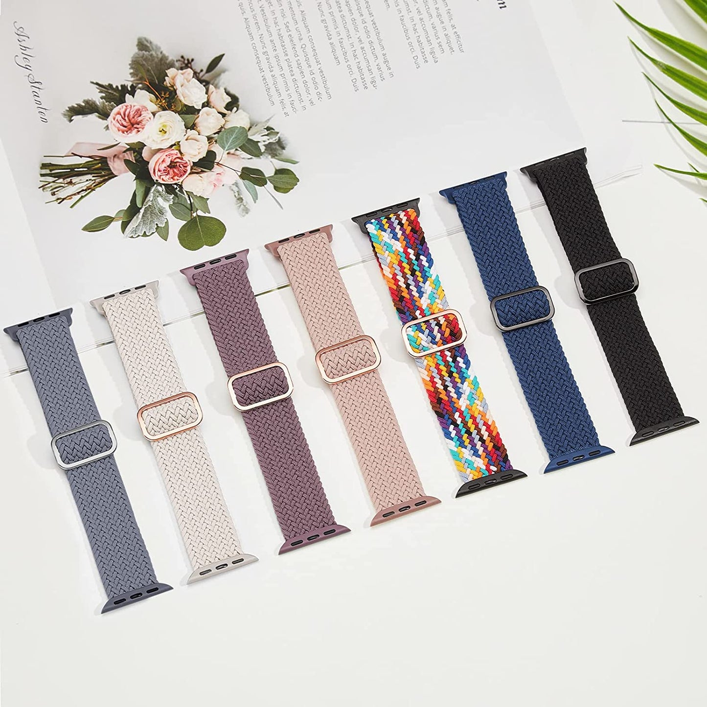 Braided Solo Loop Compatible with Apple Watch Band 38Mm 40Mm 41Mm 42Mm 44Mm 45Mm 49Mm Women Men, Adjustable Stretchy Bands Elastic Sport Wristbands for Iwatch Series 8 7 6 5 4 3 2 1 SE Ultra  Butifacion   