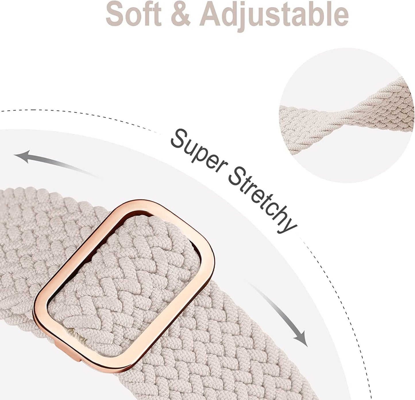 Braided Solo Loop Compatible with Apple Watch Band 38Mm 40Mm 41Mm 42Mm 44Mm 45Mm 49Mm for Women Men, Stretchy Straps Elastic Sport Wristbands for Iwatch Series 8 7 6 5 4 3 2 1 SE Ultra, 4 Packs  Butifacion   