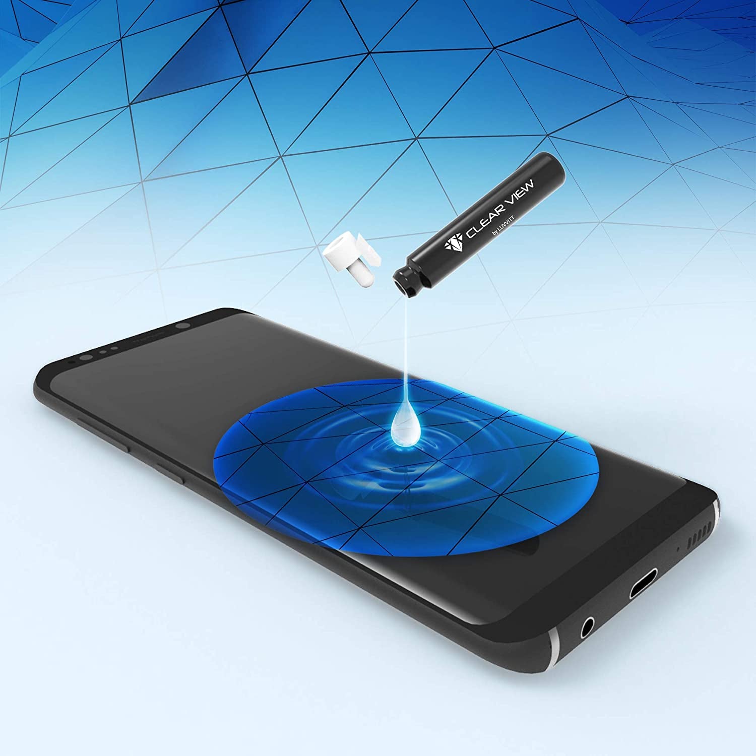 Clearview Liquid Glass Screen Protector | Covers up to 4 Devices | for All Smartphones Tablets and Watches Wipe on Nano Protection - Bottle  CLEARVIEW   
