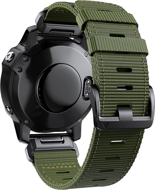 CUZOW Compatible with Garmin Fenix 5X/7X/Tactix 7 Pro, 26Mm Nylon Quickfit Watch Band for Garmin Fenix 3/3 HR, Fenix 5X Plus/6X/6X Pro/Tactix/Descent MK1/D2 Delta PX/D2 Charlie, Army Green  CUZOW   