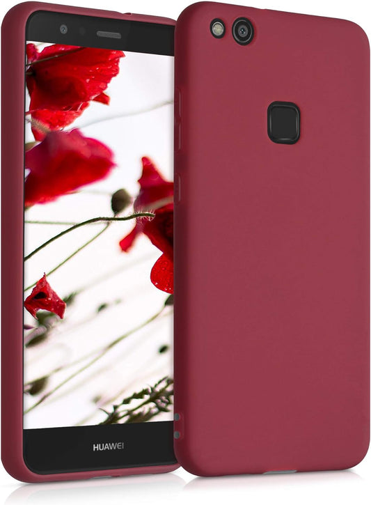 Kwmobile Case Compatible with Huawei P10 Lite Case - Soft Slim Protective TPU Silicone Cover - Rhubarb Red  KW-Commerce   