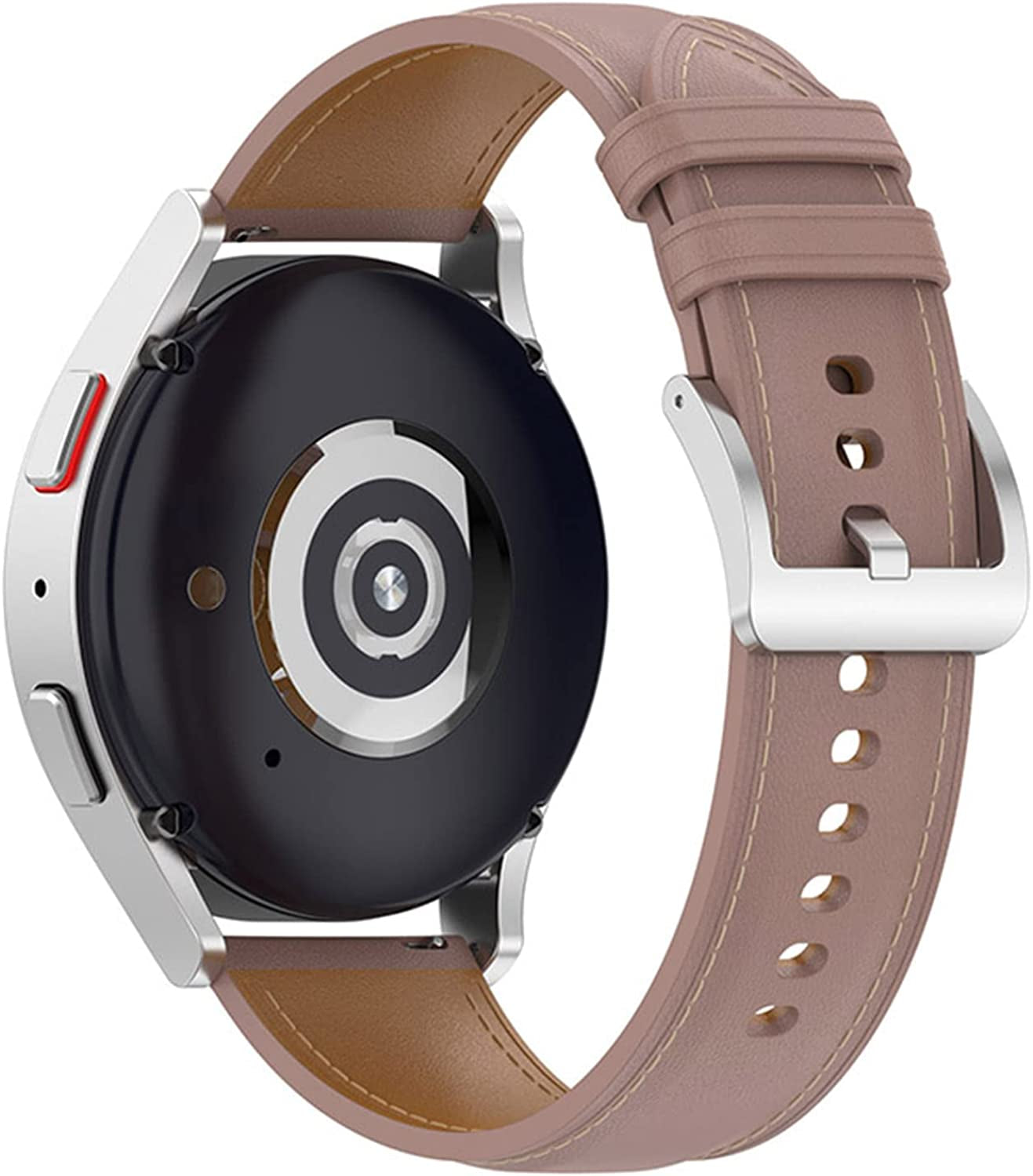 20Mm Leather Strap Fits for Samsung Galaxy Watch 5/5 Pro Strap, Genuine Leather Wristband Bracelet Band Replacement for Galaxy Watch 4  Generic   