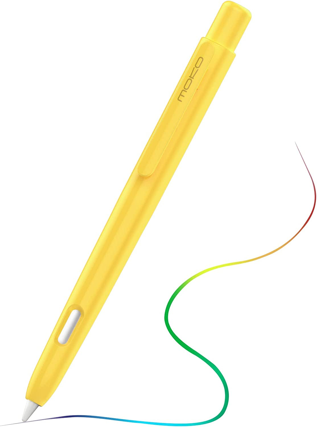Moko Holder Case Compatible with Apple Pencil 2Nd Generation, Retractable Protective Pen Cover with Sturdy Clip for Ipad Mini 6 2021/ Ipad Air 5Th/4Th Gen/Ipad Pro 11 /Pro 12.9 2021/2020,Light Pink  MoKo Yellow  