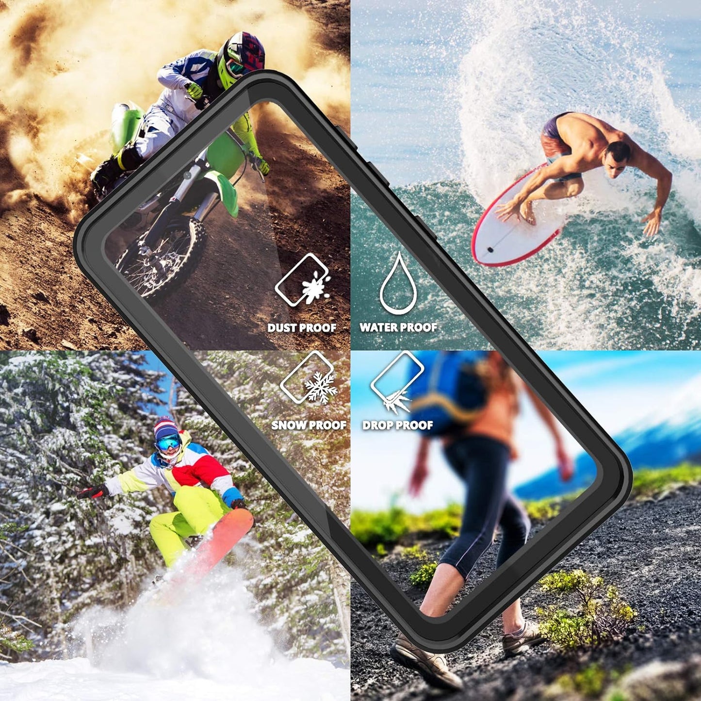 ANTSHARE for Samsung Galaxy S21+ plus Case Waterproof, Built in Screen Protector 360° Full Body Protective Shockproof IP68 Underwater Clear Case for Samsung Galaxy S21+ plus 6.7Inch  ANTSHARE   