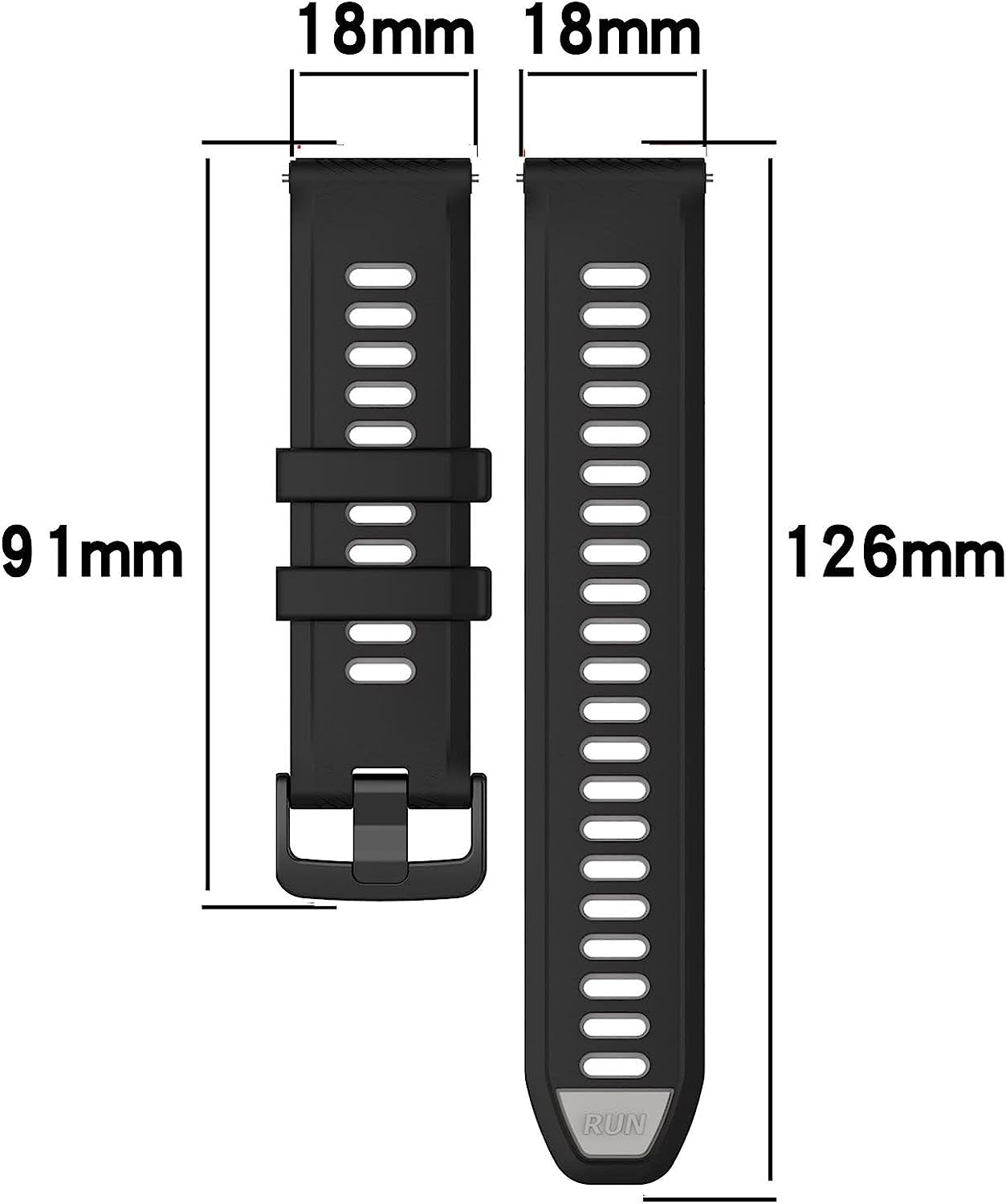 Replacement Band for Garmin GPS Running Smartwatch Band,Soft Silicone Adjustable Sport Band, Easy Change Silicone Replacement Soft Rubber Watch Band  Gusfeliz   