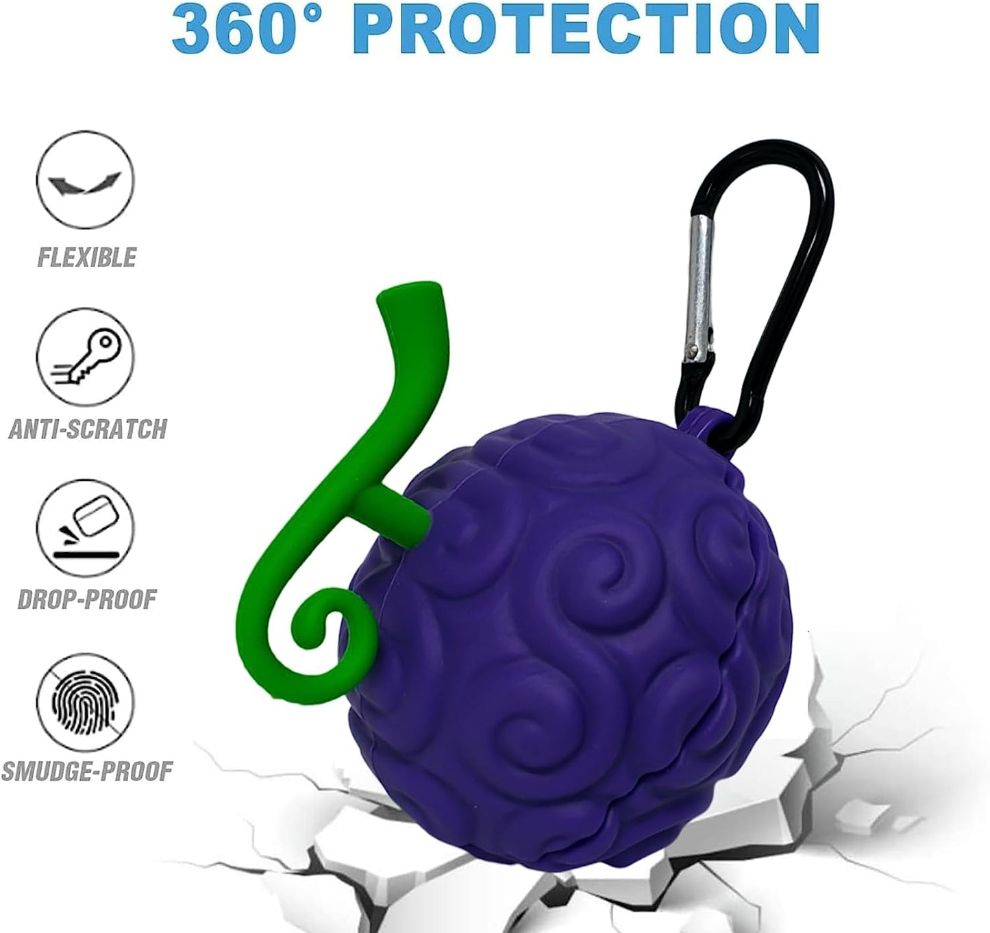 [2 Pack] CASEVERSE Case for Samsung Galaxy Buds2 Pro/Buds 2/Buds Live/Buds Pro, Cute Soft Silicone Anime Protection Charging Cover with Keychain for Boys  CASEVERSE   