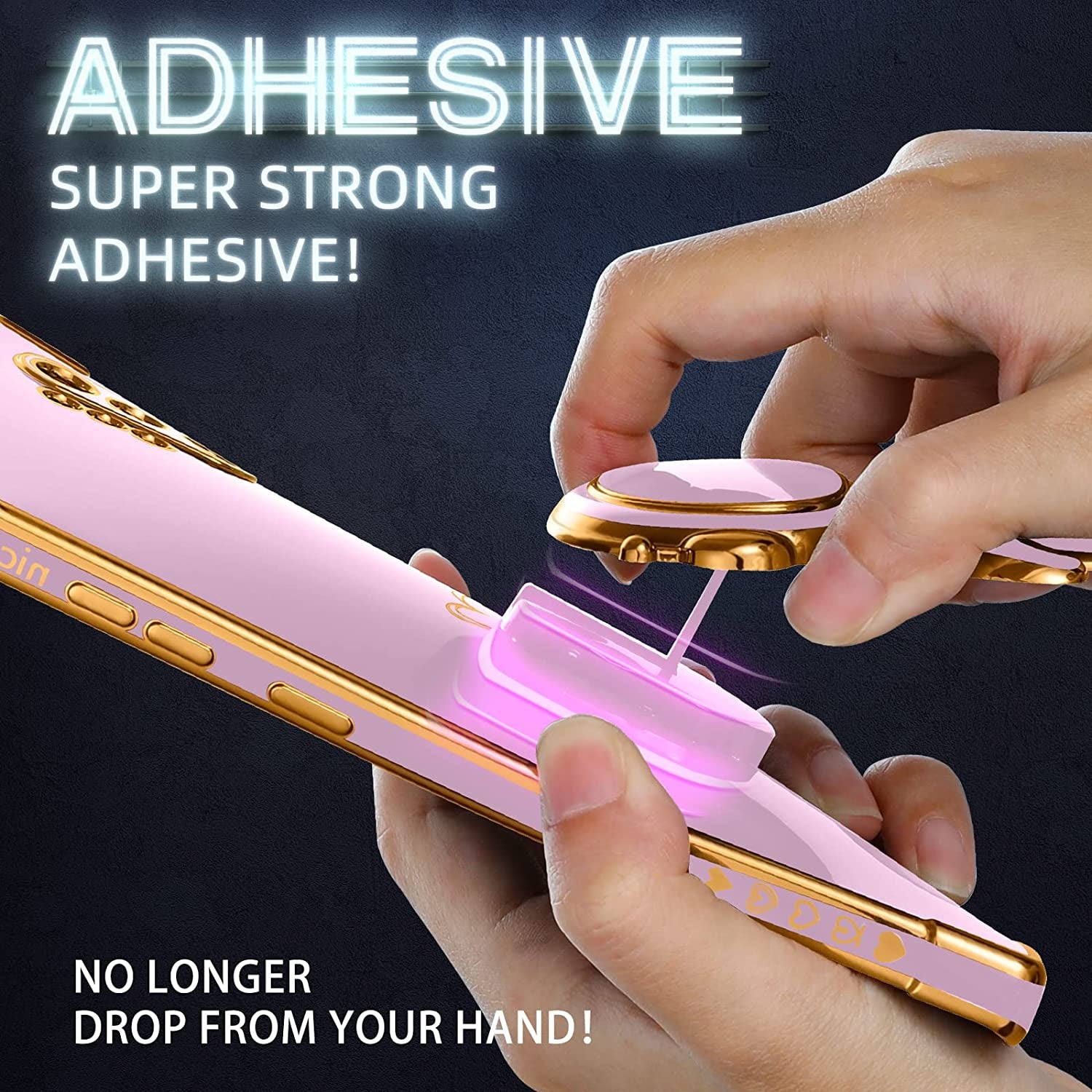 Buleens for Samsung Galaxy S21 plus Case with Astronaut Stand, Women Girls Galaxy S21 plus Cases, Girly Cute 6D Outer Space Heart Pattern Phone Cover for S21+ 6.7 Inch Purple  Buleens   