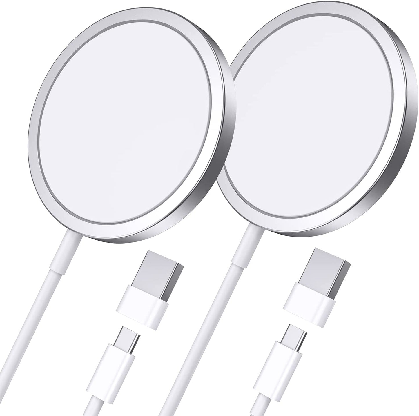 2 Pack Magnetic Wireless Charger 15W Fast Mag-Safe Charger for Iphone 14/13/12 Series and Airpods 3/2/Pro (Mag-Safe Charger Silver)  ShenZhen RuiYiDa Technology Co., Ltd   