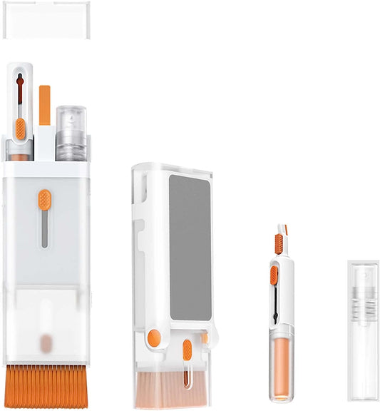 HENEAN 8 in 1 Laptop Screen Keyboard Cleaner Kit, Electronic Cleaning Brush Kit with Cell Phone Stand, Cleaning Tool for Computer/Airpods Pro/Iphone/Ipad/Macbook/Earphone/Pc with 2Ml Mist Spray  HENEAN   