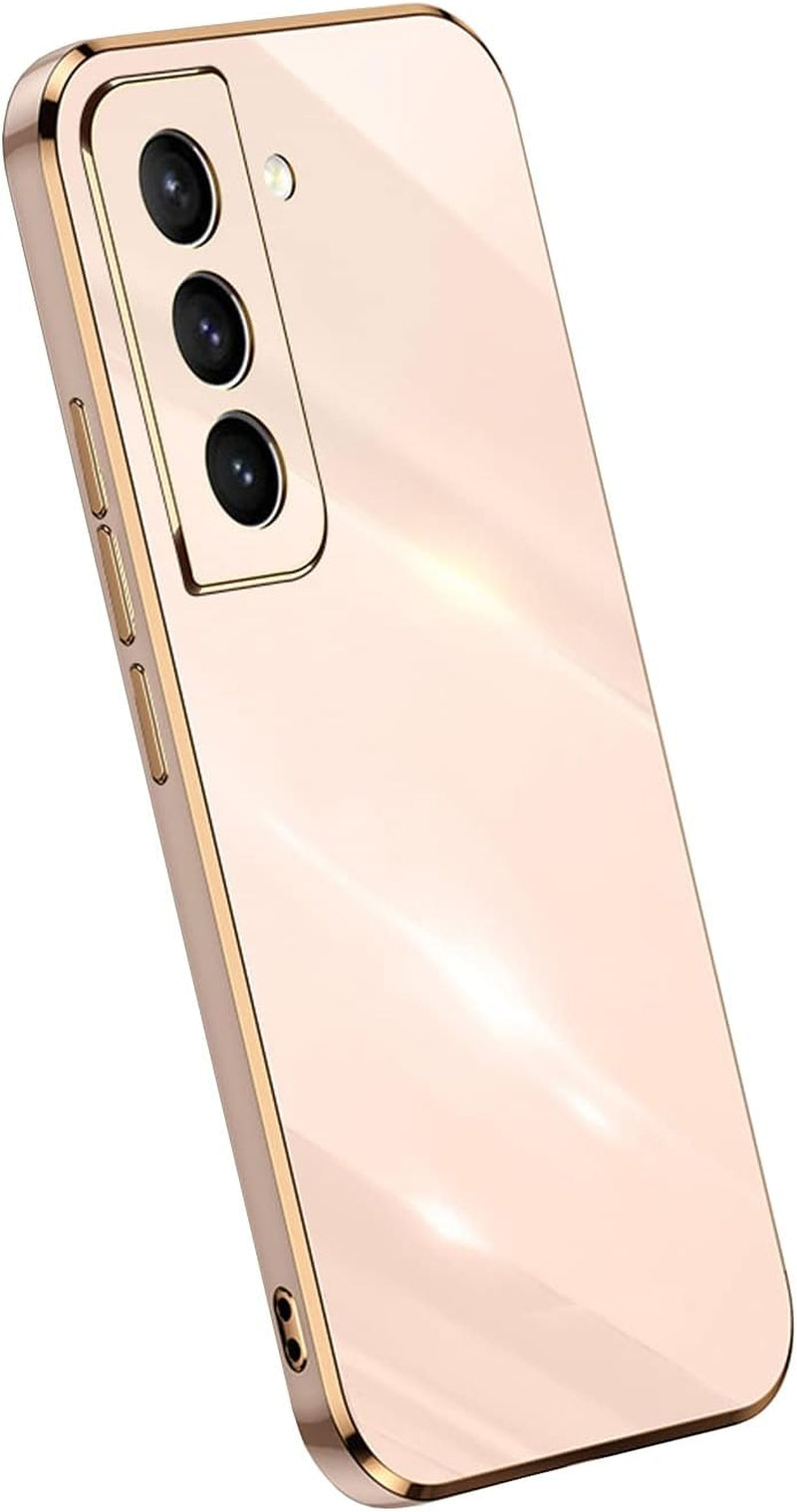 Sunswim Compatible with Galaxy S21+ plus Case Cover Cute Full Camera Lens Protection & Electroplate Shockproof Edge Bumper Case Soft TPU Protective Phone Cases for Samsung Galaxy S21 plus 5G 6.7"-Pink  Sunswim   