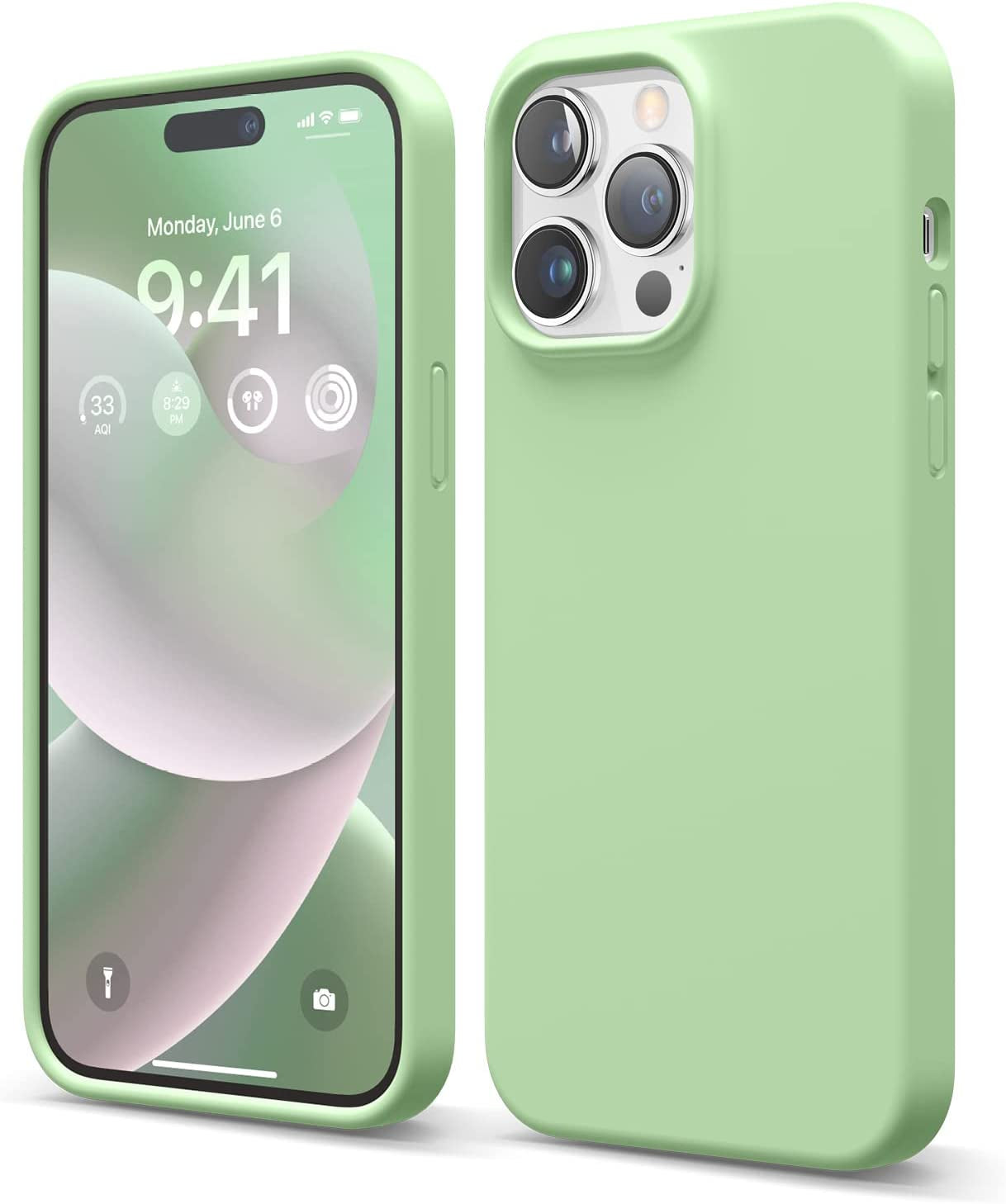Elago Compatible with Iphone 14 Pro Max Case, Liquid Silicone Case, Full Body Protective Cover, Shockproof, Slim Phone Case, Anti-Scratch Soft Microfiber Lining, 6.7 Inch (Burgundy)  elago Pastel Green  