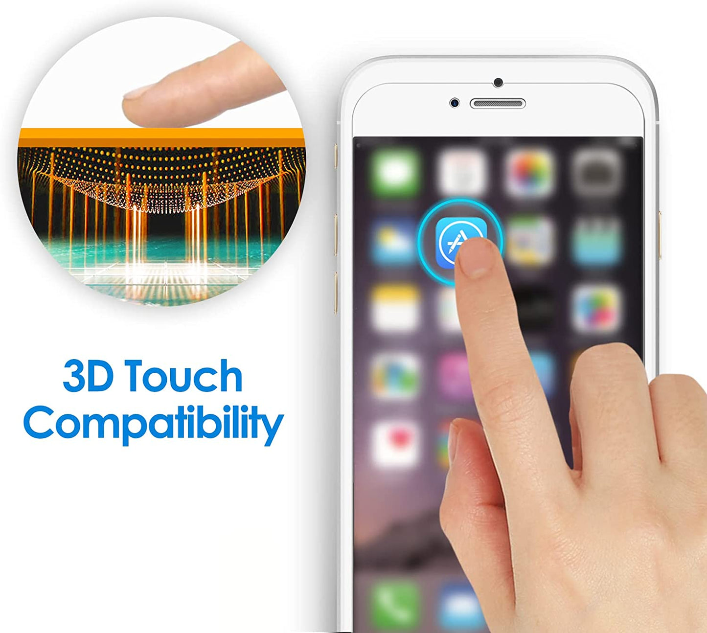 Jetech Screen Protector for Iphone 8, Iphone 7, Iphone 6S and Iphone 6, 4.7-Inch, Tempered Glass Film, 2-Pack  JETech   