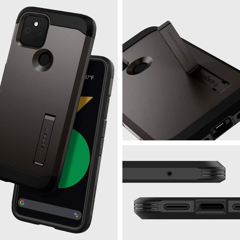 Spigen Tough Armor [Extreme Protection Tech] Designed for Pixel 5 Case (2020) - Gunmetal  Spigen   