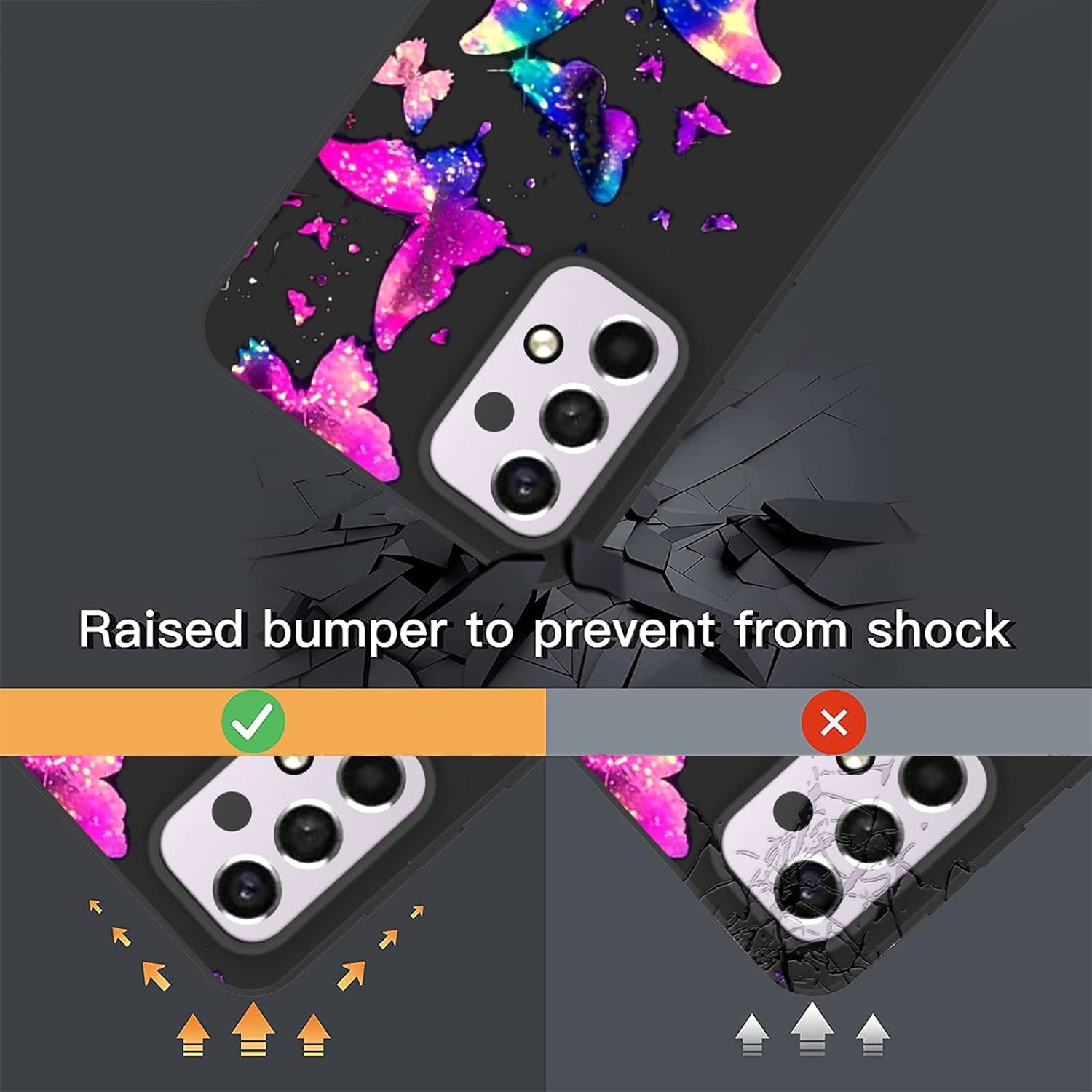 Warmson Case for Samsung A53 5G,Samsung A53 5G Case Full Body Matte Soft TPU Shock-Absorption Protective Galaxy A53 5G Case Slim Galaxy Butterfly Samsung Galaxy A53 5G Case for Women Girls Men  Warmson   