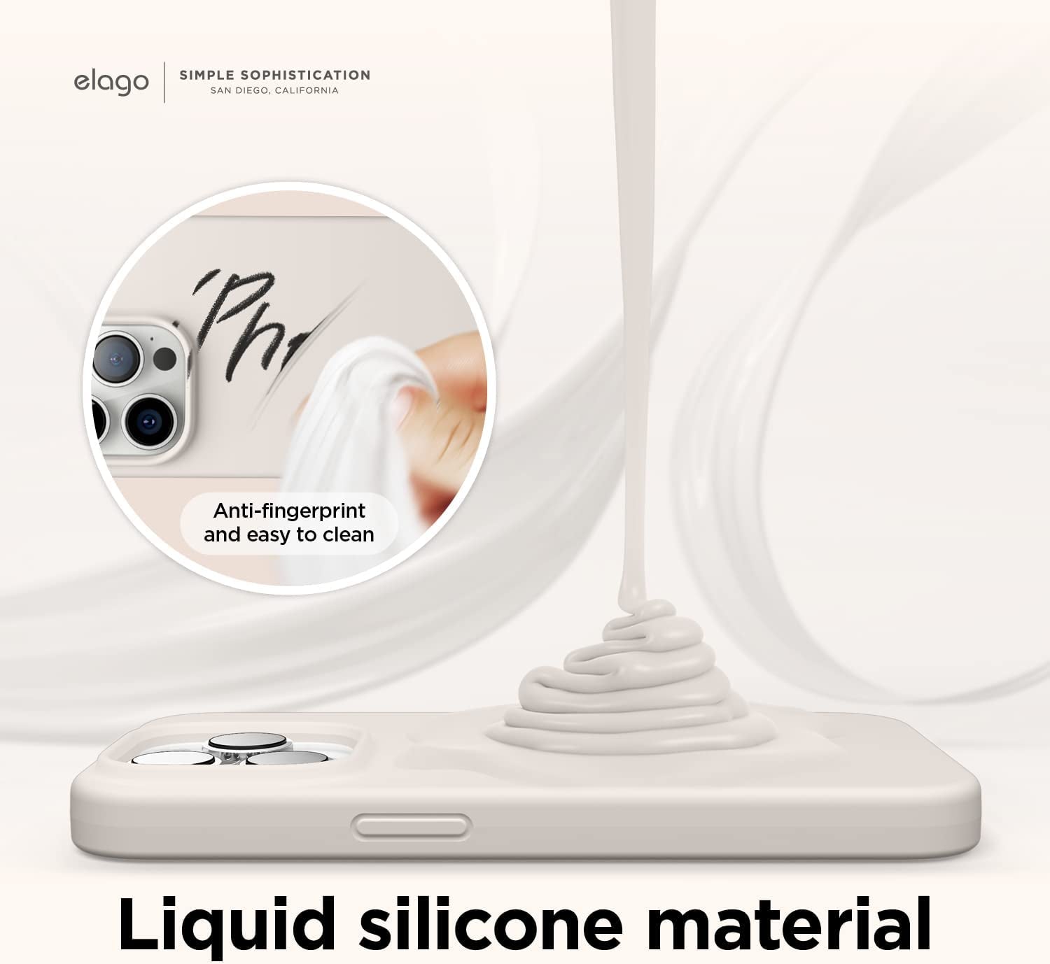 Elago Compatible with Iphone 14 Case, Liquid Silicone Case, Full Body Protective Cover, Shockproof, Slim Phone Case, Anti-Scratch Soft Microfiber Lining, 6.1 Inch (Stone)  elago   