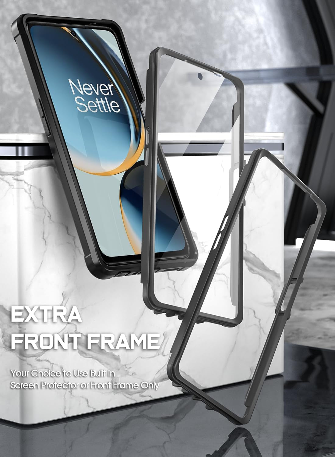 Poetic Guardian Case Designed for Oneplus Nord N30 5G, [20FT Mil-Grade Drop Tested], Full Body Hybrid Shockproof Bumper Cover with Built-In Screen Protector, Black/Clear  Poetic   