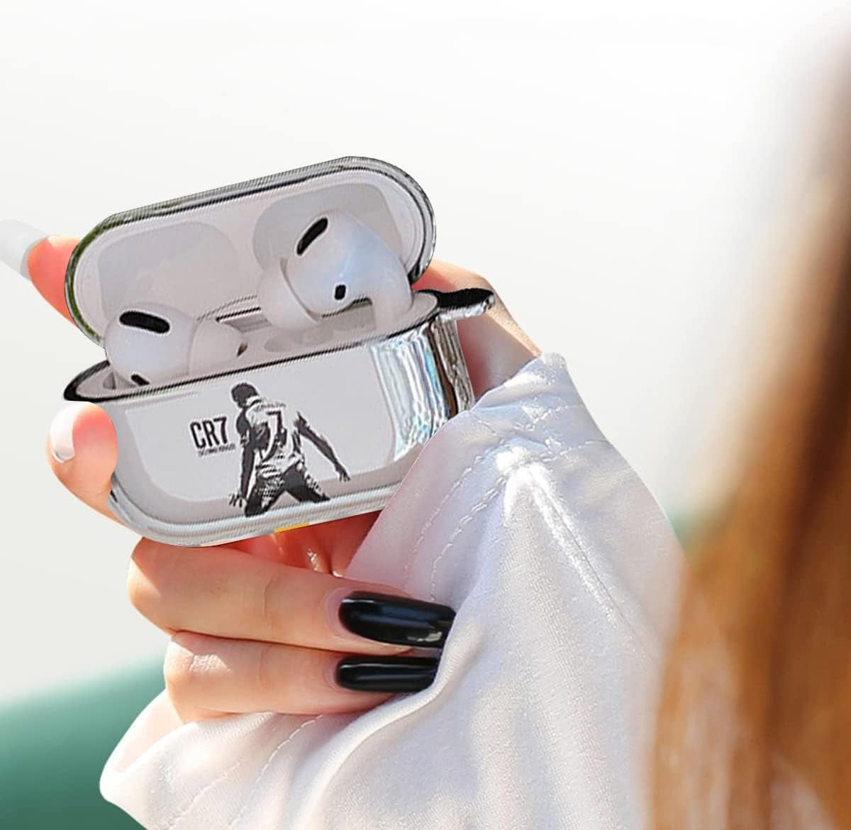 Ptnerbeh Cute Airpod Pro 2 Case,Football Player Theme Pattern Design with Keychain Pendant Silicone Soft Shell Compatible with Airpods Pro 2Nd Generation (2022) Case,Front LED Visible  Ptnerbeh   