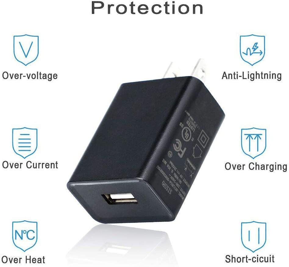 Fast Charger with 6Ft USB Type-C&Micro USB Cable for Charging All-New Fire 6 7 8 10/Fire HD 8 8Plus/ HD10 10Plus and Kids Edition Kids Pro/Fire HDX 6" 7" 8.9" /All E-Reader,Oasis,Paperwhite  SISSFO   