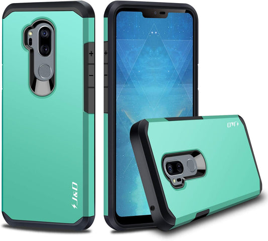 J&D Case Compatible for LG G7 Thinq Case, LG G7 Case, Heavy Duty Dual Layer Hybrid Shock Proof Protective Rugged Bumper Case for LG G7 Thinq, LG G7 Case, Mint  J&D Tech   