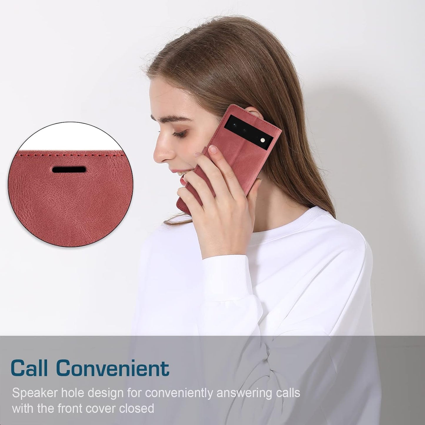 Google Pixel 6 5G Case,Google Pixel 6 5G Wallet Case with [RFID Blocking] Card Holder Kickstand Magnetic,Leather Flip Case for Google Pixel 6 5G 6.4 Inch (Wine Red)  japezop   