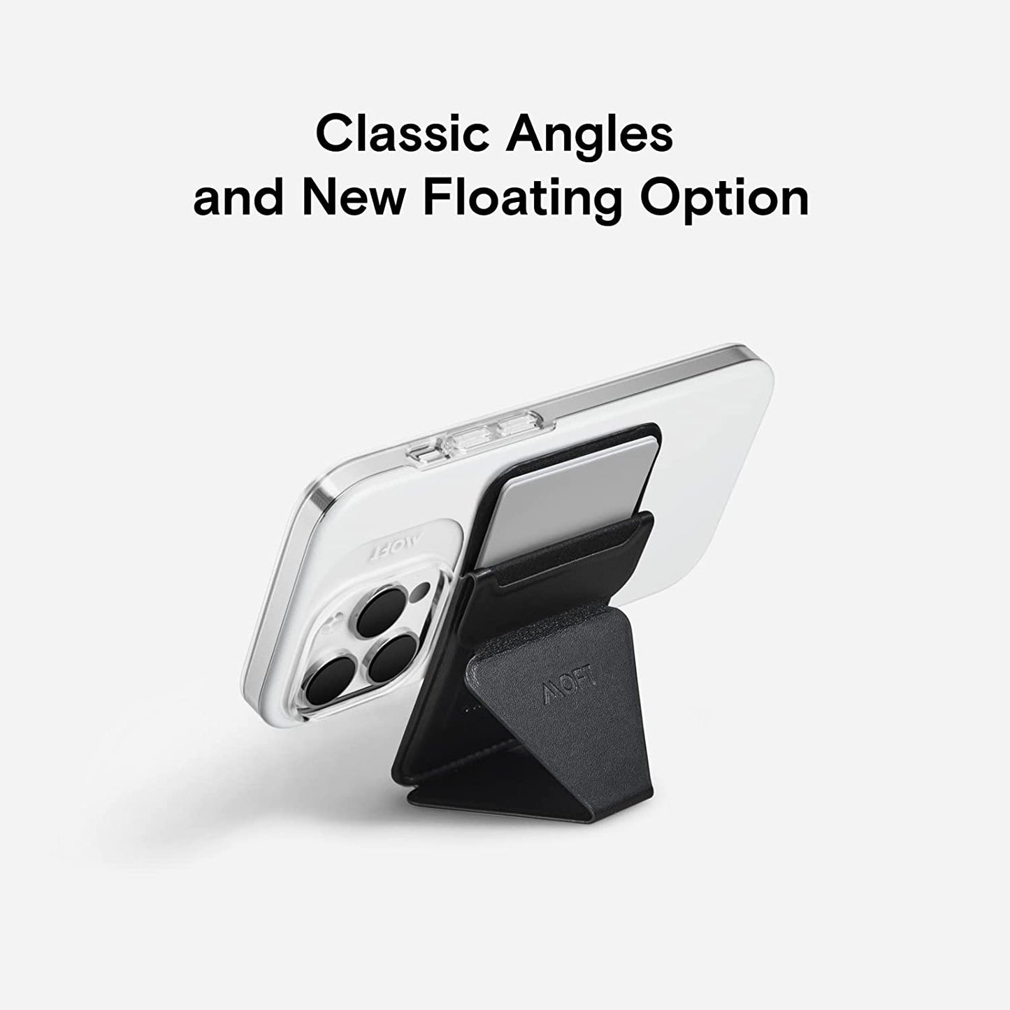 MOFT Magsafe Wallet Stand for Iphone 14/13/12 Series Magsafe Compatible Phone Stand with 3 Viewing Angles (Night Black)  MOFT   