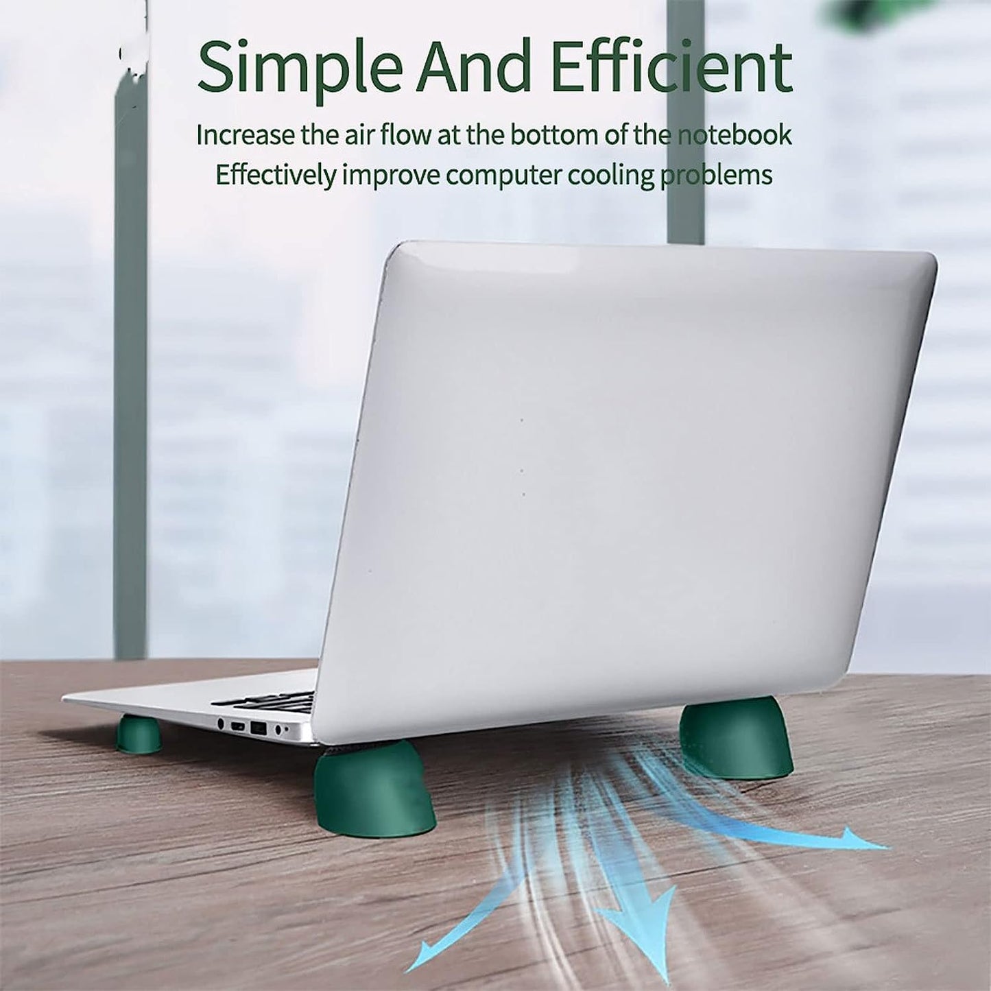 Ieasednzj Laptop Stands Laptop Stand Magnetic Cooling Stand for Laptop Portable Holder Heat Dissipation Skidproof Pad (Color : Green)  IEASEdnzj   