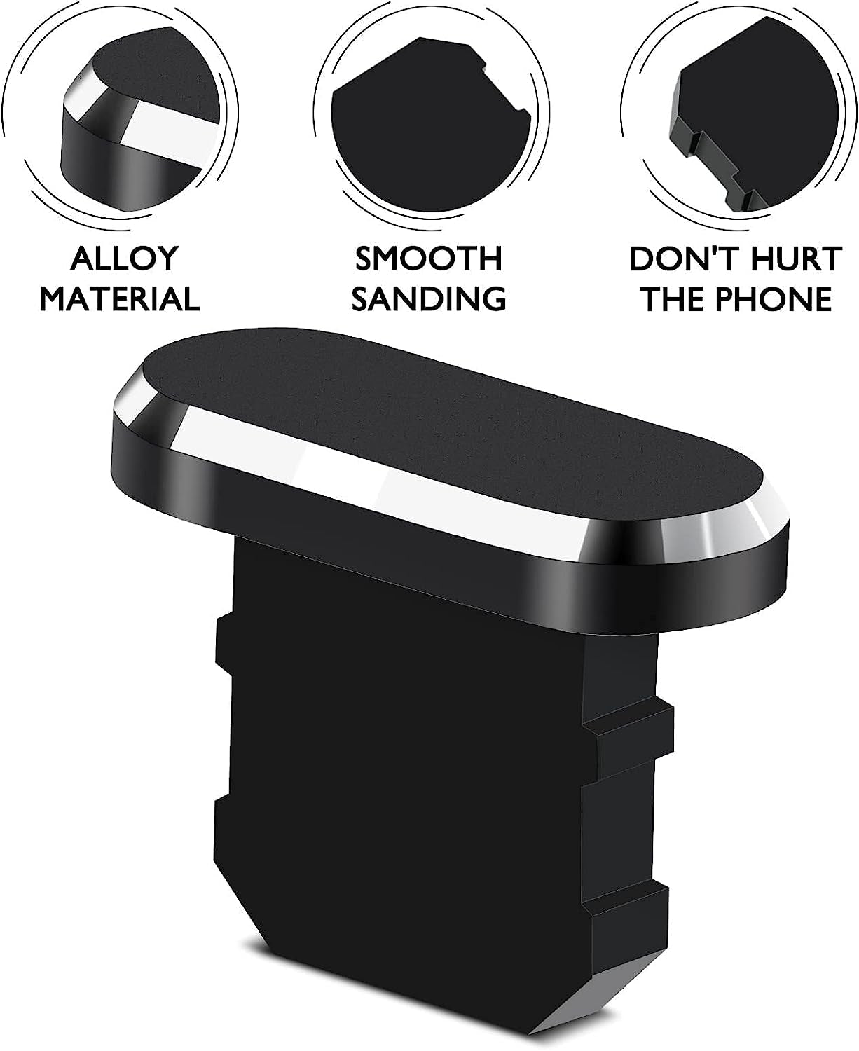 4 Pieces anti Dust Plugs,Iphone Plug Cover Iphone 7 plus Charger Plug Protector Iphone Dust Plug Charger Protector Charging Dust Cover Compatible Iphone 7, 8,11, 12, Max/X/Xs/Xr, Plus(Black)  Hi.FANCY   