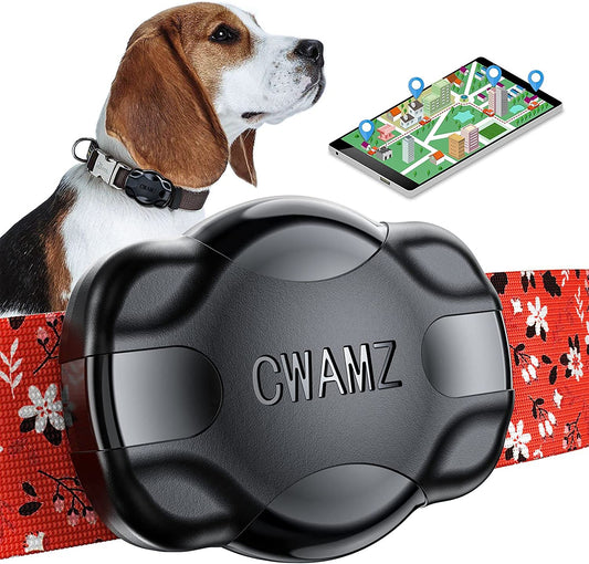 1PCS Airtag Dog Collar Holder for Apple Airtags Dog Collar Case Holder Waterproof,Pet Collar Case Anti-Lost Air Tag Case Holder with Cat Dog Collars Loop Backpack Accessories (1Pcs-Black)  CWAMZ   