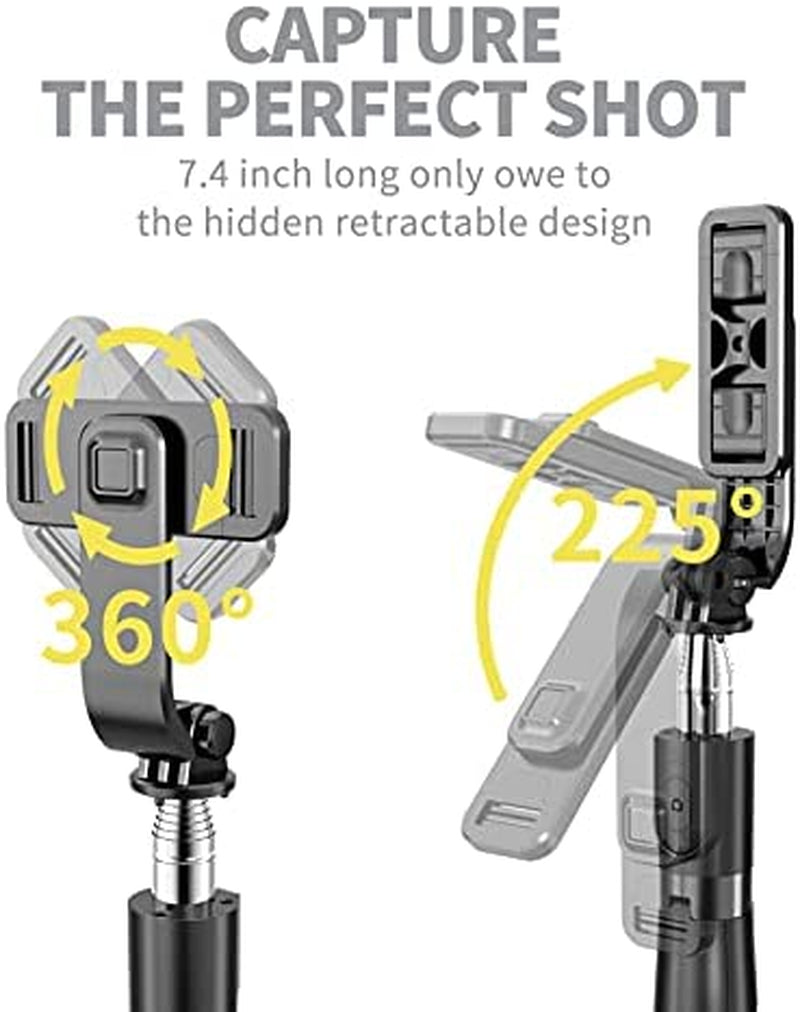 Portable Selfie Stick, Handheld Phone Tripod Stand with Detachable Wireless Remote, Selfie Stick Tripod for Iphone 14 13 12 11 Pro Xs Max Xr X 8 7 Plus, Android Moto Samsung Google Smartphone, More  LDP   