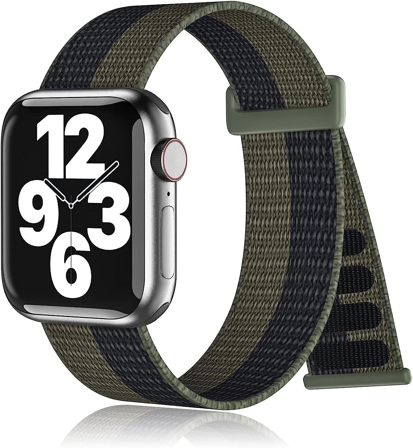 Nylon Sport Loop Bands Compatible with Apple Watch Band for Women Men, Stretchy Elastic Braided Replacement Straps for Iwatch Series 6 7 5 4 3 2 1 SE  N-Hocezyg Storm Black 38mm/40mm/41mm 