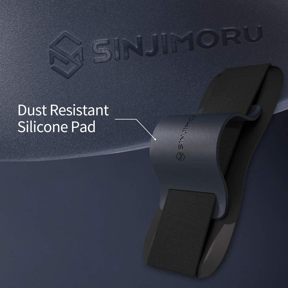 Sinjimoru Silicone Mobile Phone Grip with Stand, Cell Phone Stand for Desk & Secure Iphone Holder Strap for All Smartphone. Sinji Grip Silicone Black  Sinjimoru Co., Ltd   