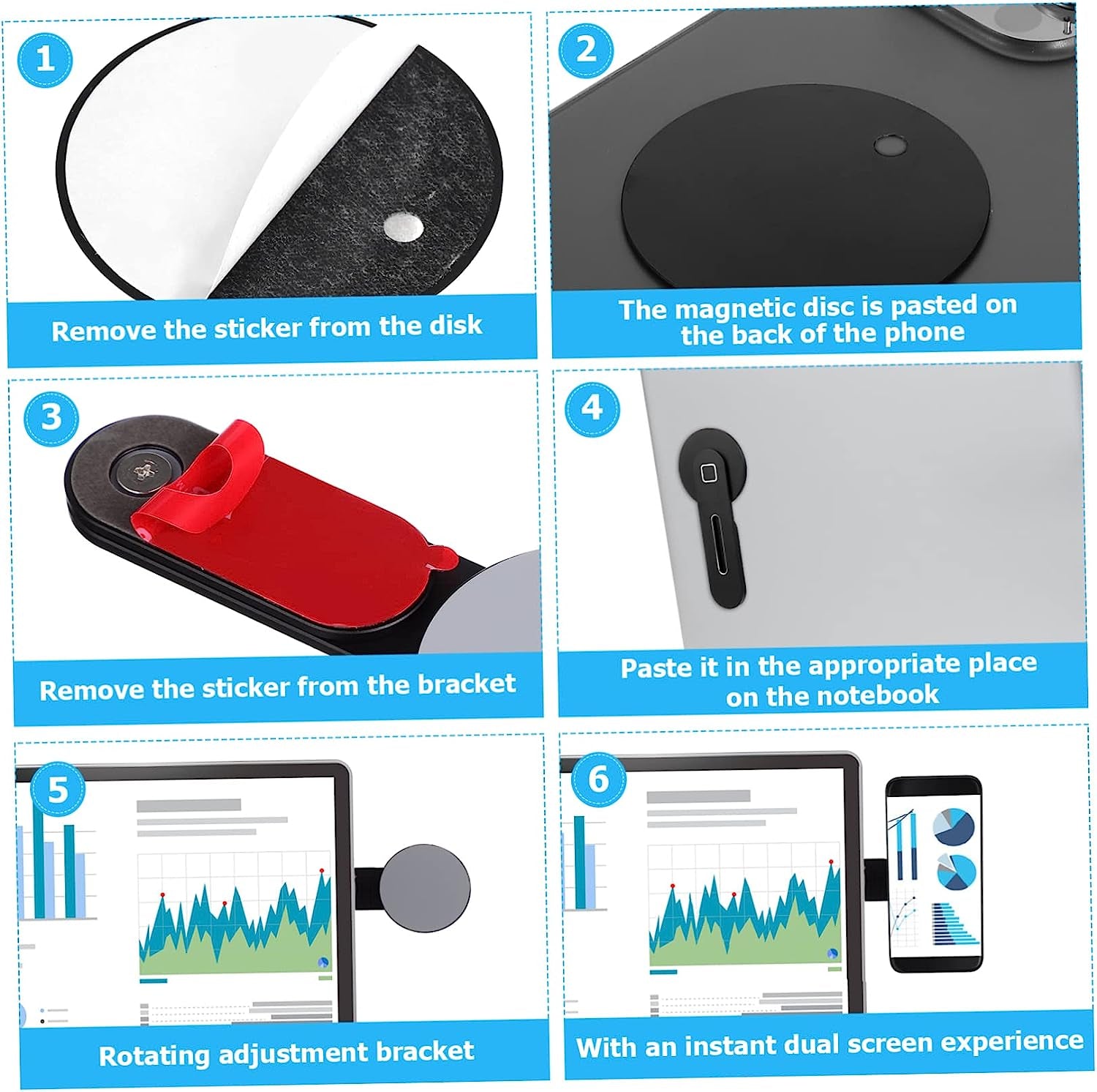 ULDIGI Bracket Magnetic Car Mount Laptop Holder for Desk Laptop Holder for Car Mobile Phone Laptops Stand Magnetic Laptop Holder Magnetic Laptop Stand Magnetic Phone Holder Mount Notebook  ULDIGI   