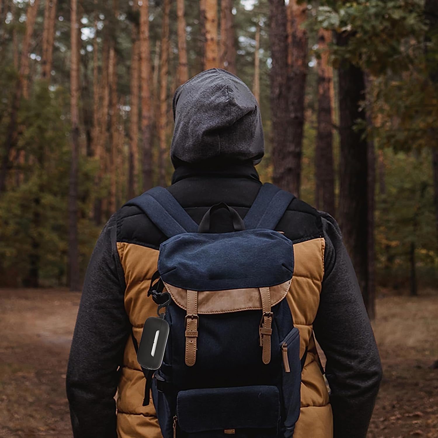 VAEKNVG Silicone Case for Echo Buds 2023, Shockproof Protective Earbuds Cover with Carabiner Accessories(Black)  VAEKNVG   