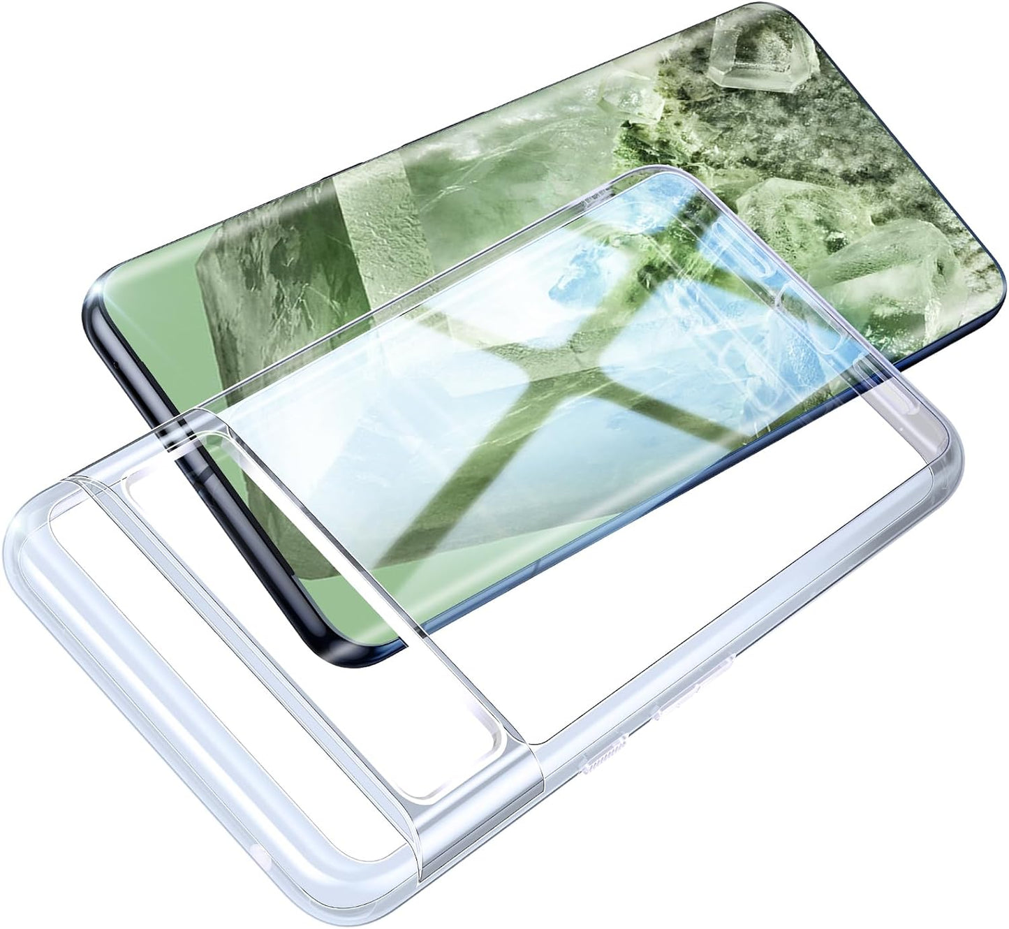 Humixx for Google Pixel 8 Pro Shockproof Case [Ultimate Silky Touch][Mil-Grade Drop Protection] Anti-Fingerprints Translucent Matte Hard Back Protective Slim Phone Cover for Pixel 8 Pro 6.7” Green  Humixx [1] Crystal Clear Google Pixel 8 