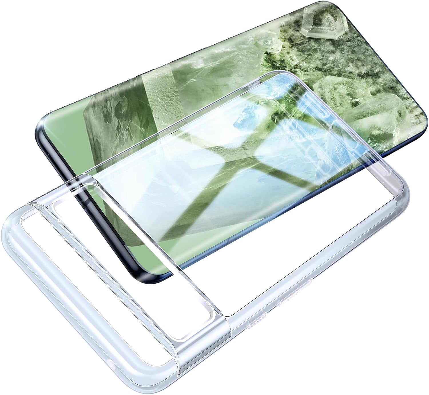 Humixx for Google Pixel 8 Pro Shockproof Case [Ultimate Silky Touch][Mil-Grade Drop Protection] Anti-Fingerprints Translucent Matte Hard Back Protective Slim Phone Cover for Pixel 8 Pro 6.7” Green  Humixx [1] Crystal Clear Google Pixel 8 