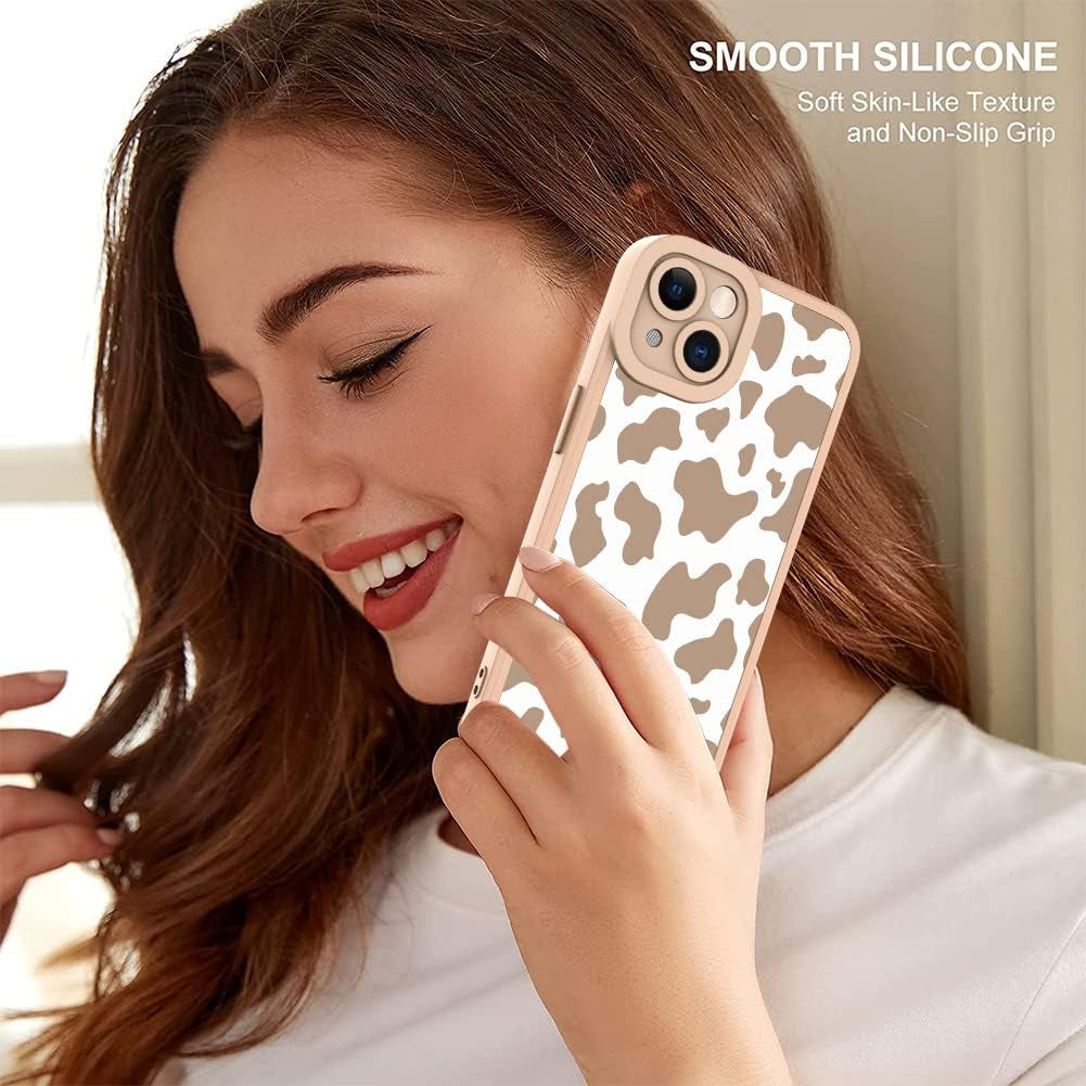 ZIYE for Iphone 13 Case Cow Pattern Phone Case with Camera Protection,Silicone TPU Phone Protective Cover Cheetah Design Cases Compatible with Iphone 13 6.1 Inch  ZIYE   