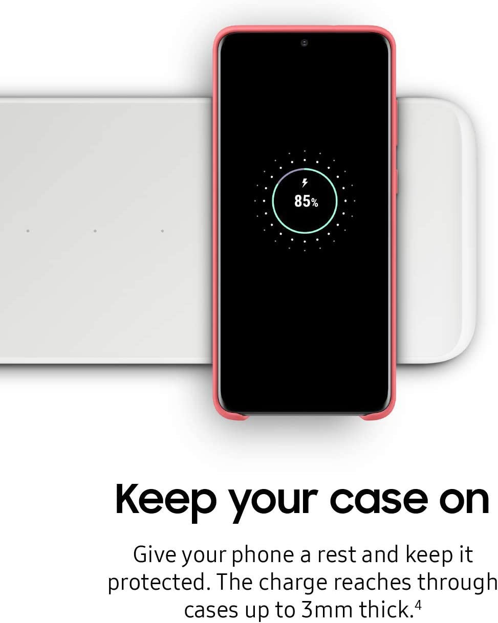 SAMSUNG Electronics Wireless Charger Trio, Qi Compatible - Charge up to 3 Devices at Once - for Galaxy Phones, Buds, Watches, and Apple Iphone Devices, Black (US Version)  Samsung   