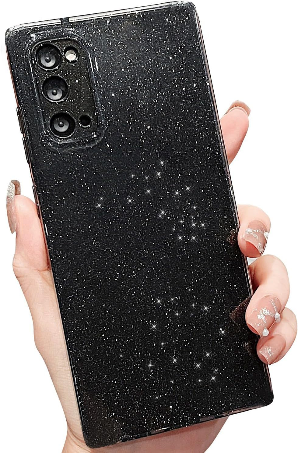 MINSCOSE Compatible with Samsung Galaxy Note 20 Ultra 5G Case,Cute Bling Glitter Thin Slim Shockproof TPU Sparkly Cover for Women Girl for Galaxy Note 20 Ultra 6.9 Inch-Mint Green  MINSCOSE Black Samsung Galaxy Note 20 5G,6.7 Inch 