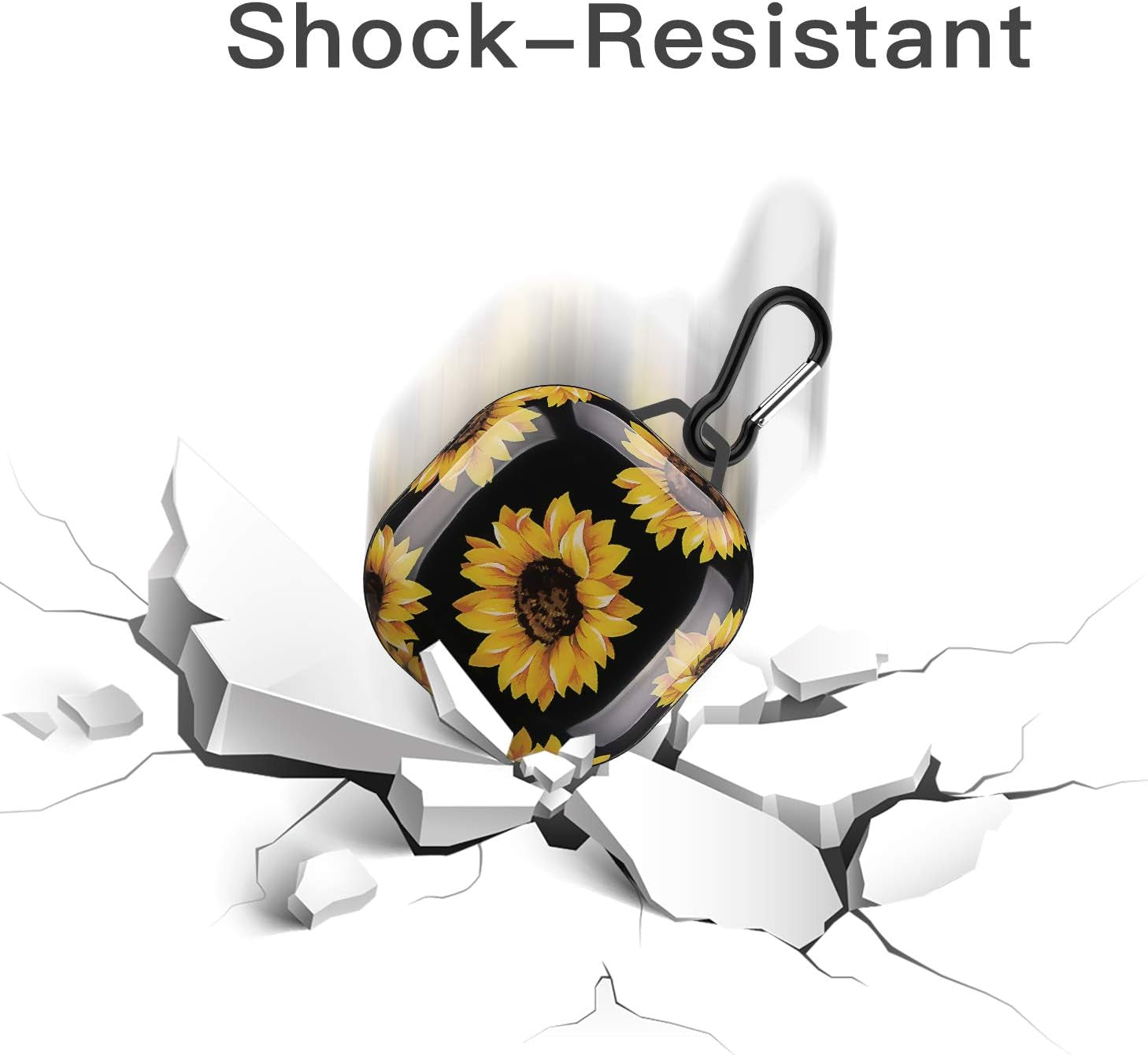 GOLINK Floral Full Body Protection Hard PC Cover with Printing Designs Compatible with Samsung Galaxy Buds Live(2020)/Buds Pro (2021)/Buds 2(2021) Charging Case-Sunflower  LiangYe   