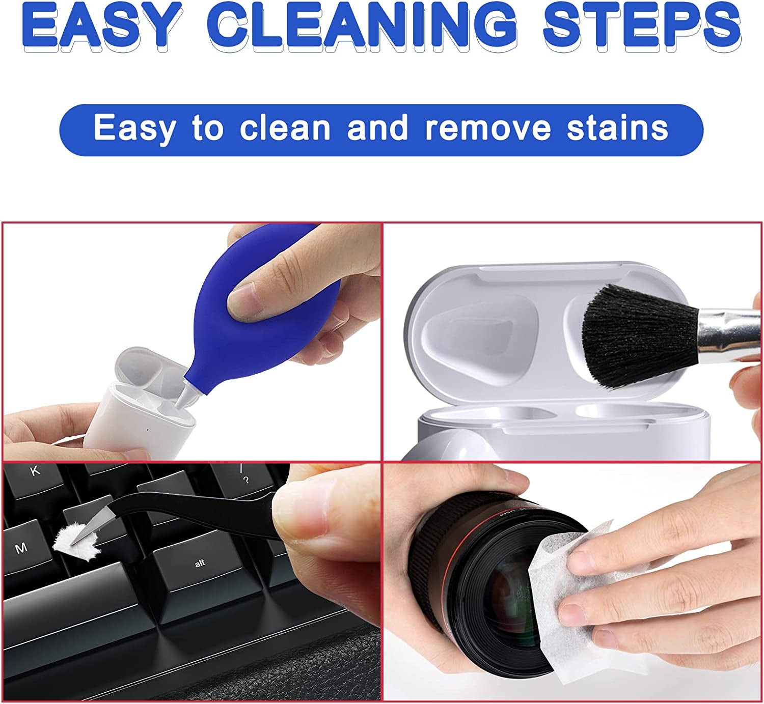 Cell Phone Cleaning Kit, Speaker Cleaner for Iphone, Charging Port Cleaning Tool, Electronic Cleaning Kit, Compatible with Airpods Earbuds Camera USB C Lightning Port Ipad (140PCS)  Aispour   