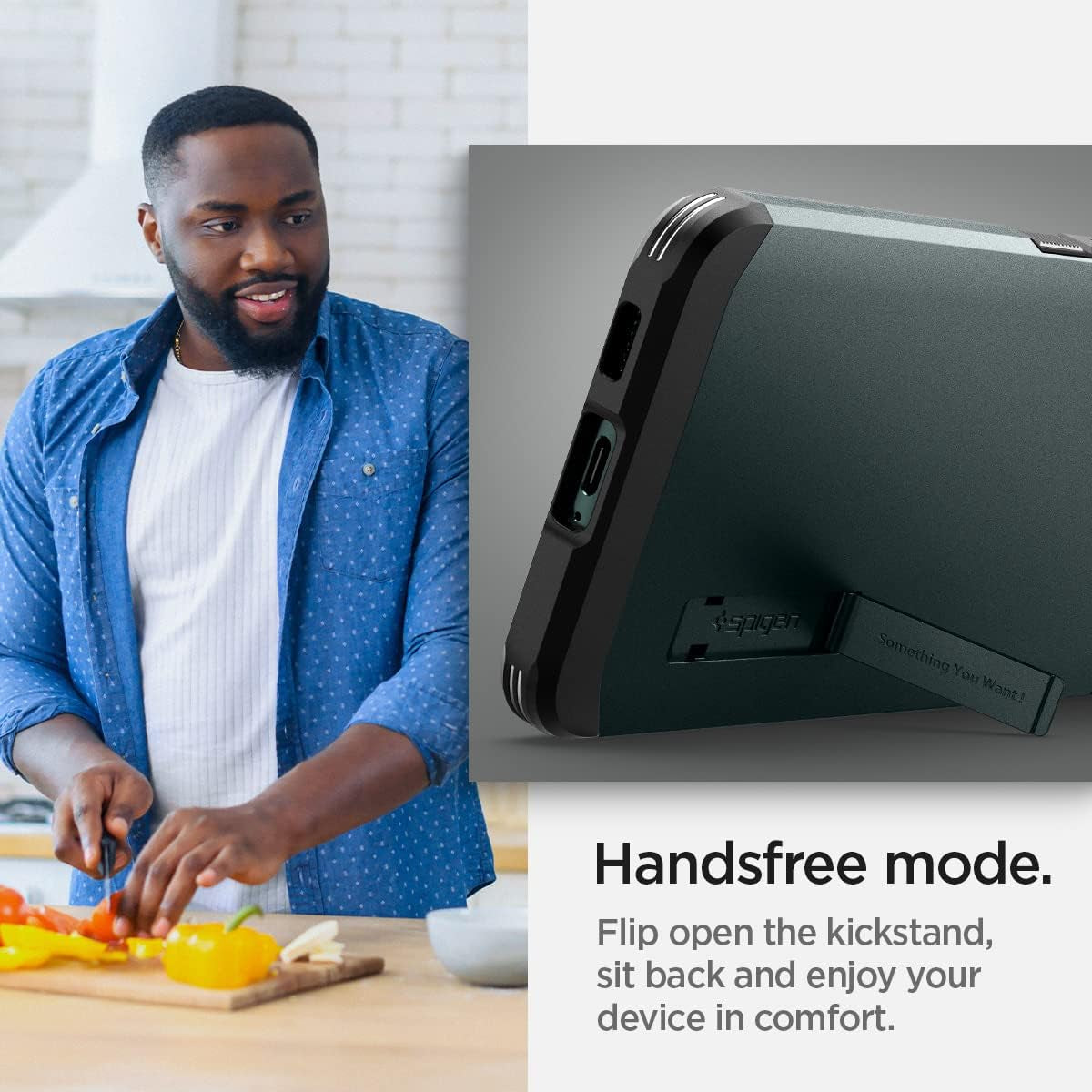 Spigen Tough Armor Designed for Galaxy S22 Case (2022) - Abyss Green  Spigen   