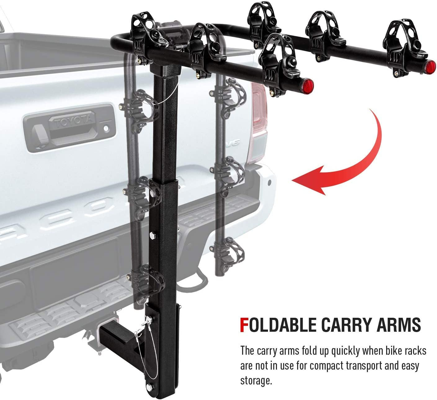 AA Products 3 Bike Rack Platform Hitch Mount Rack Foldable Bicycle Rack for Cars, Trucks, Suv'S and Minivans, Fits 2'' Hitch Receiver  AA Products Inc.   